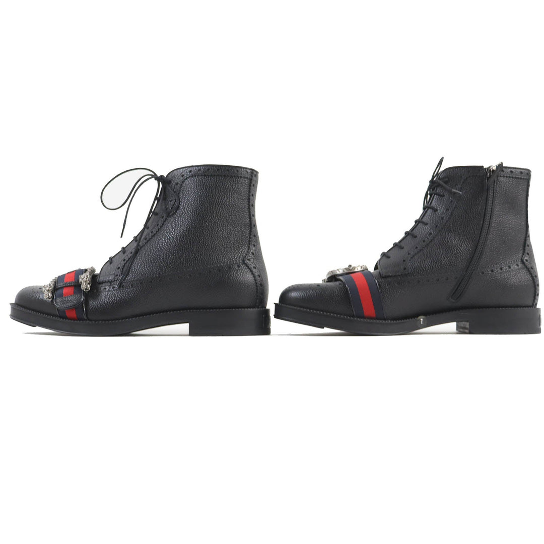 GUCCI boots 496250 Main: Leather black mens 7 Used Authentic