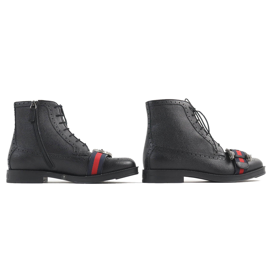 GUCCI boots 496250 Main: Leather black mens 7 Used Authentic