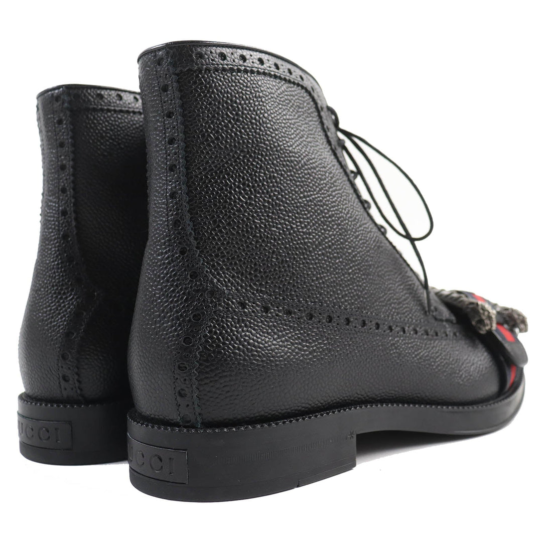 GUCCI boots 496250 Main: Leather black mens 7 Used Authentic