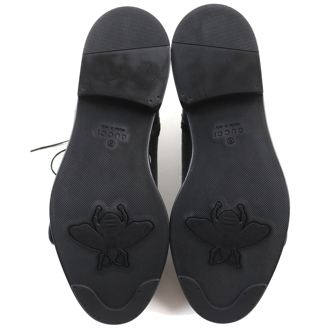 GUCCI boots 496250 Main: Leather black mens 7 Used Authentic
