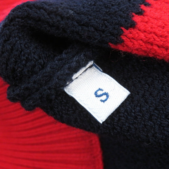 MONCLER knit Main: 95% wool, Main: 5% polyester Navy red white MAGLIONE TRICOT LUPETTO mens S Used Authentic