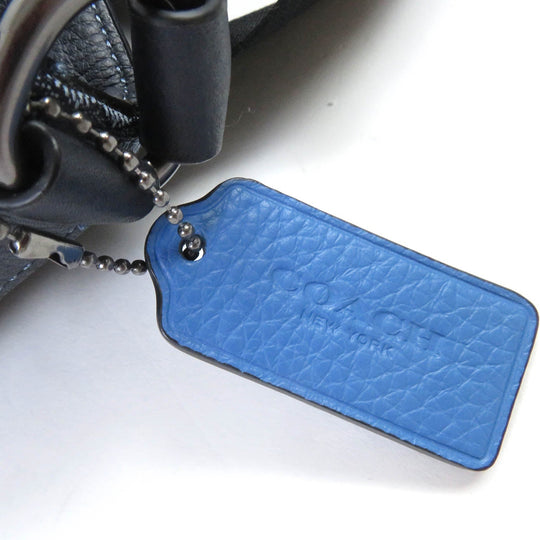 COACH Shoulder Bag C5291  Canvas, Leather Navy Thompson Crossbody Signature Jacquard with Varsity Stripes mens Used Authentic