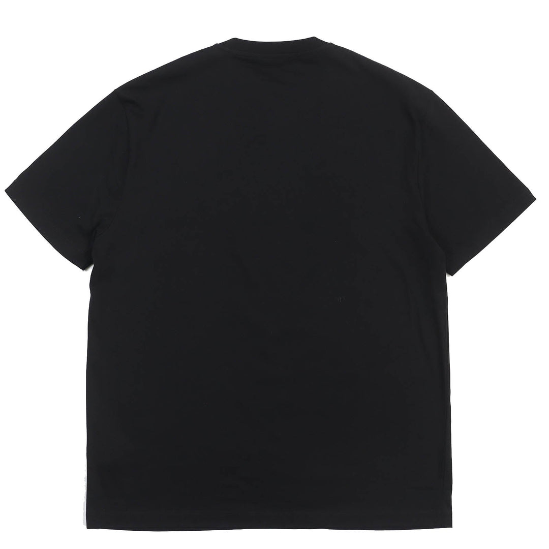 VERSACE Short sleeve T-shirt 1008465 Main: 100% cotton, embroidery: 100% polyester Black red mens M Used Authentic