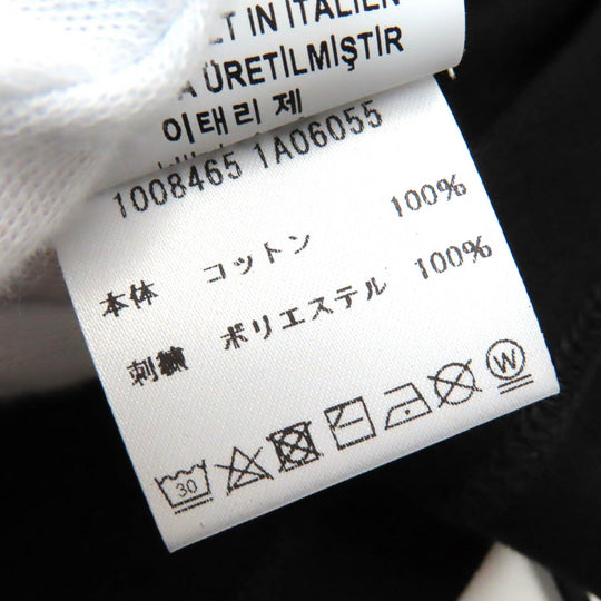 VERSACE Short sleeve T-shirt 1008465 Main: 100% cotton, embroidery: 100% polyester Black red mens M Used Authentic