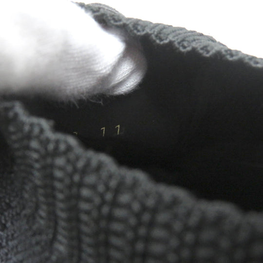 GIORGIO ARMANI Low cut sneakers Leather, Knit black mens 11 Used Authentic
