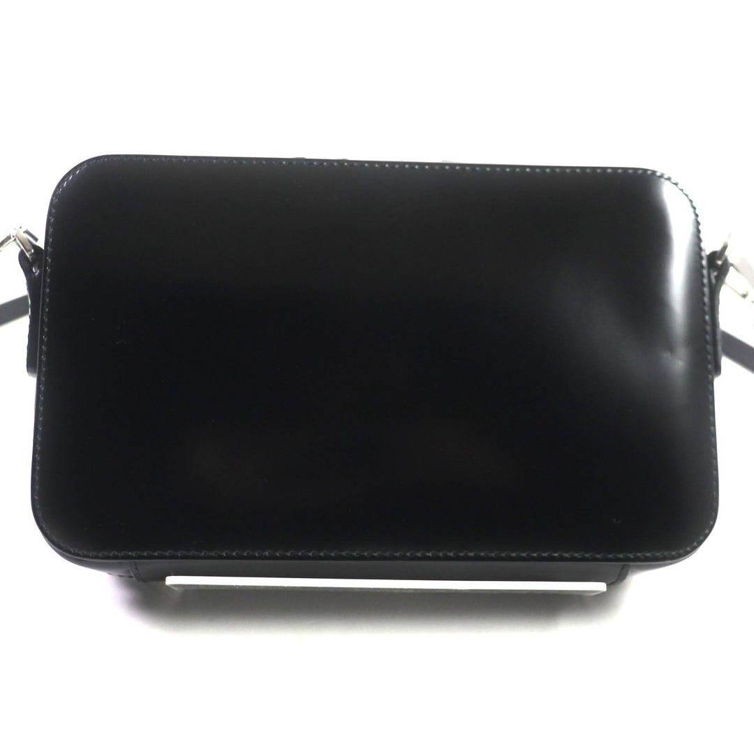PRADA Shoulder Bag 2VH173 Brushed leather black Brick mens Used Authentic