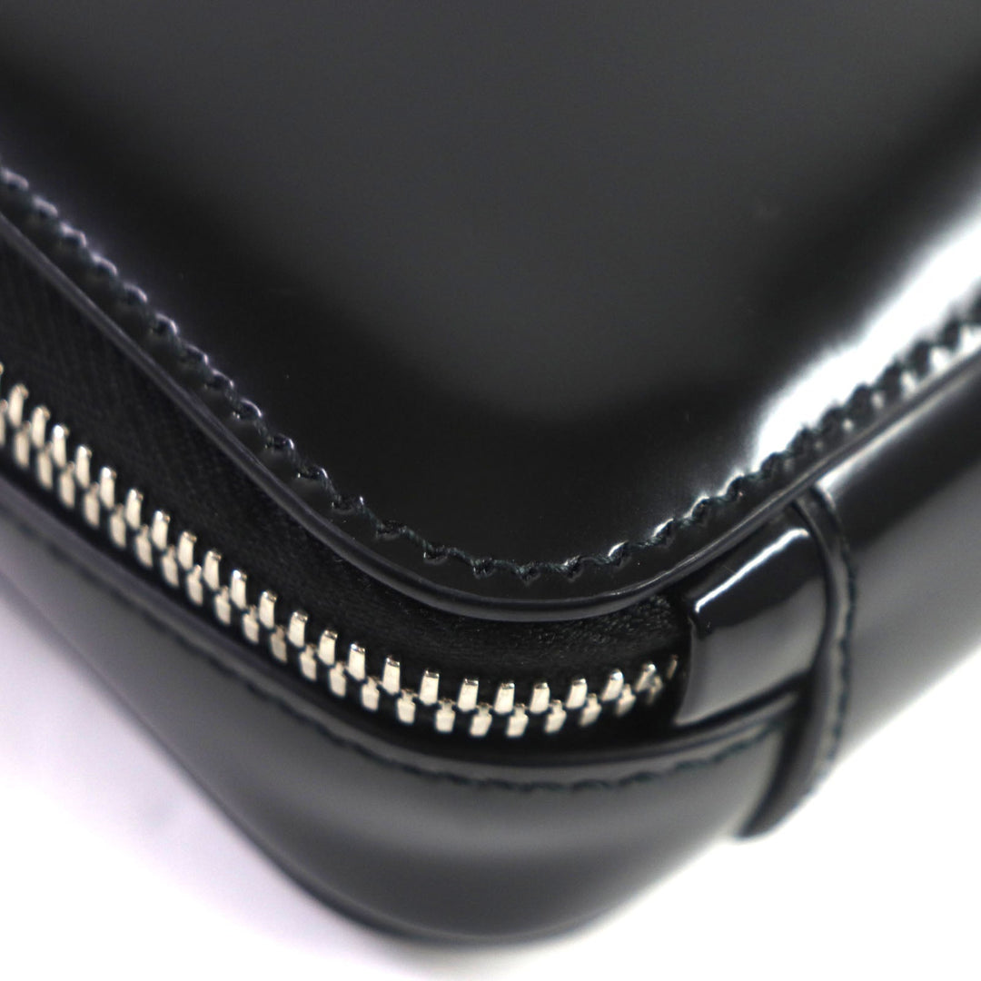 PRADA Shoulder Bag 2VH173 Brushed leather black Brick mens Used Authentic