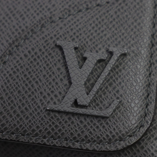 LOUIS VUITTON Shoulder Bag M30808 Taiga Leather gray Taiga new flap messenger mens Used Authentic