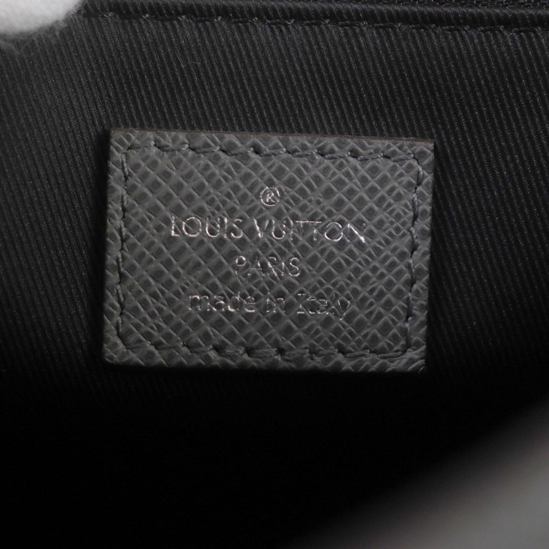 LOUIS VUITTON Shoulder Bag M30808 Taiga Leather gray Taiga new flap messenger mens Used Authentic