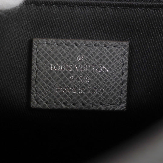 LOUIS VUITTON Shoulder Bag M30808 Taiga Leather gray Taiga new flap messenger mens Used Authentic