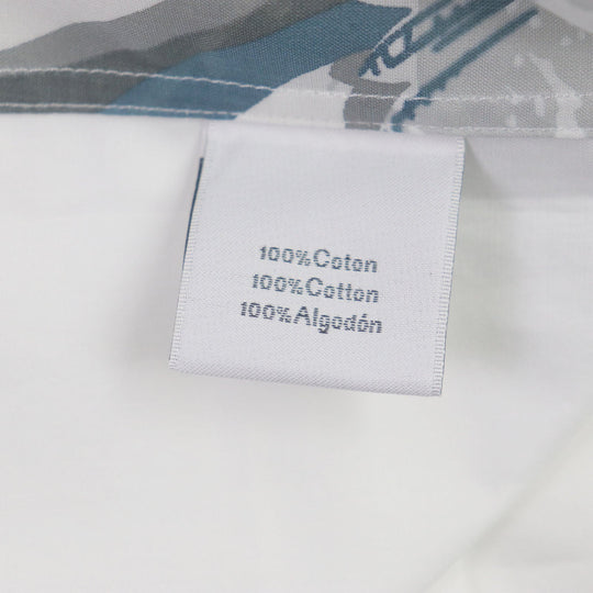 HERMES Long sleeve shirt Main: 100% cotton white Water snake mens 40 Used Authentic