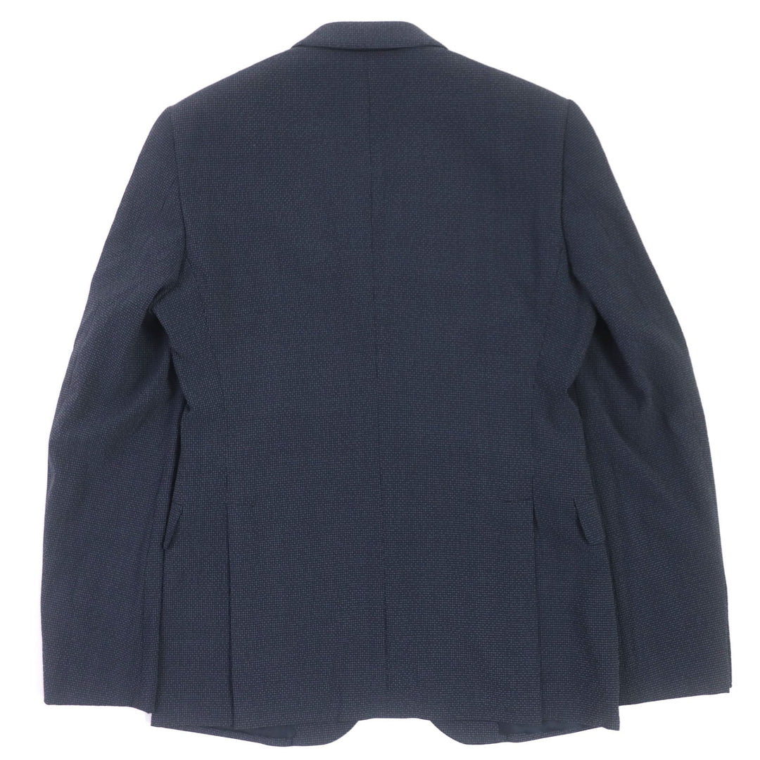 EMPORIO ARMANI setup Outer: 55% wool, Outer: 41% silk, Outer: 3% elastane (polyurethane), Main lining: 50% acetate, 50% viscose, Lining 2: 100% viscose, Pants lining: 65% acetate, 35% viscose Navy M LINE mens 44 Used Authentic