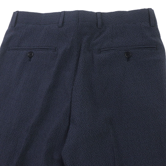 EMPORIO ARMANI setup Outer: 55% wool, Outer: 41% silk, Outer: 3% elastane (polyurethane), Main lining: 50% acetate, 50% viscose, Lining 2: 100% viscose, Pants lining: 65% acetate, 35% viscose Navy M LINE mens 44 Used Authentic