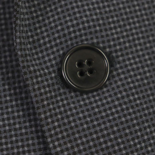 EMPORIO ARMANI setup Outer: 55% wool, Outer: 41% silk, Outer: 3% elastane (polyurethane), Main lining: 50% acetate, 50% viscose, Lining 2: 100% viscose, Pants lining: 65% acetate, 35% viscose Navy M LINE mens 44 Used Authentic