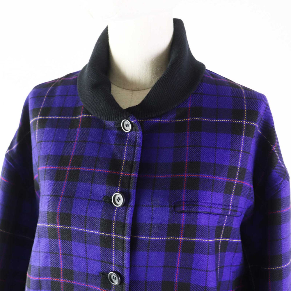 Christian Dior Blouson Outer: 100% wool, Lining: 100% polyester Purple type Women M Used Authentic