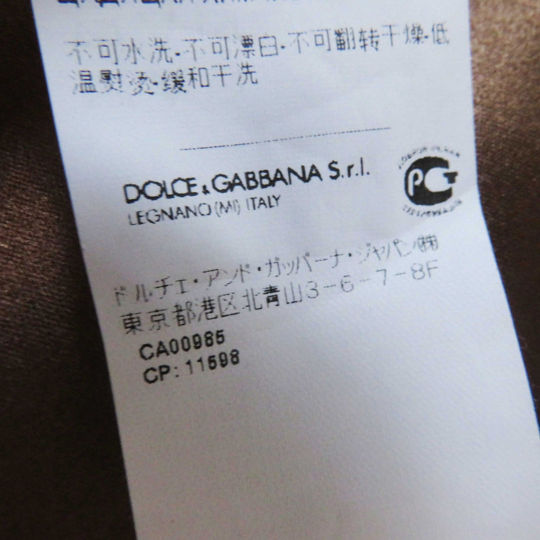 DOLCE&GABBANA one piece Outer: 54% rayon, Outer: 20% nylon, Outer: 13% alpaca, Outer: 13% wool, Lining: 96% silk, : 4% polyurethane Black brown Women 36 Used Authentic