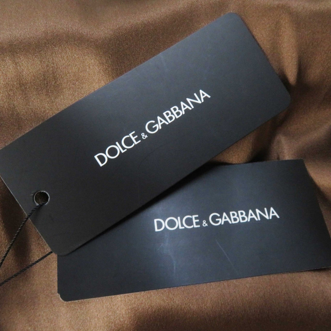 DOLCE&GABBANA one piece Outer: 54% rayon, Outer: 20% nylon, Outer: 13% alpaca, Outer: 13% wool, Lining: 96% silk, : 4% polyurethane Black brown Women 36 Used Authentic