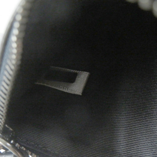 JIMMY CHOO Coin case Main: Leather, Part: Monogram denim Navy Casey mens Used Authentic