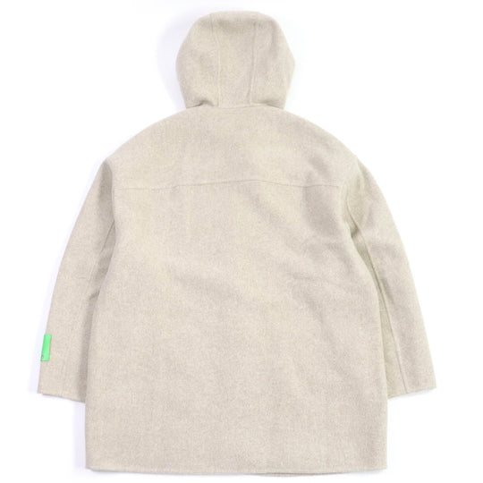 OFF-WHITE coat OMEA330F22FAB001 Main: 80% virgin wool, Main: 20% polyamide (nylon) light beige Logo Patch Long-Sleeved Hoodie mens 48 Used Authentic