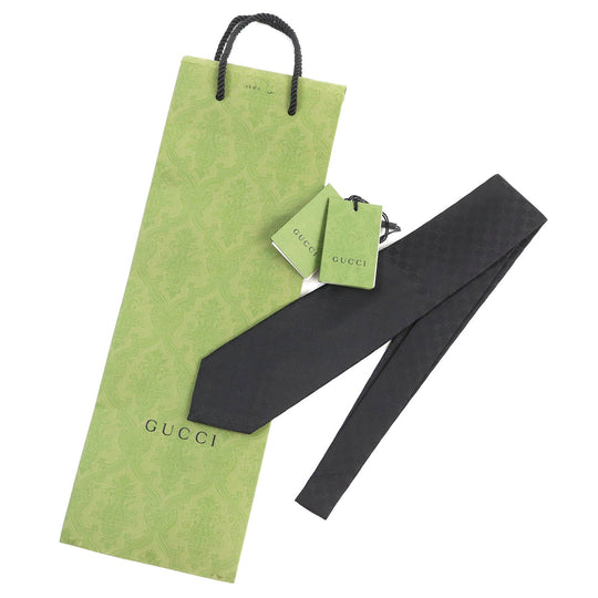 GUCCI tie 456520 Main: 100% silk, Lining: 60% cupra, Lining: 40% silk black mens Used Authentic