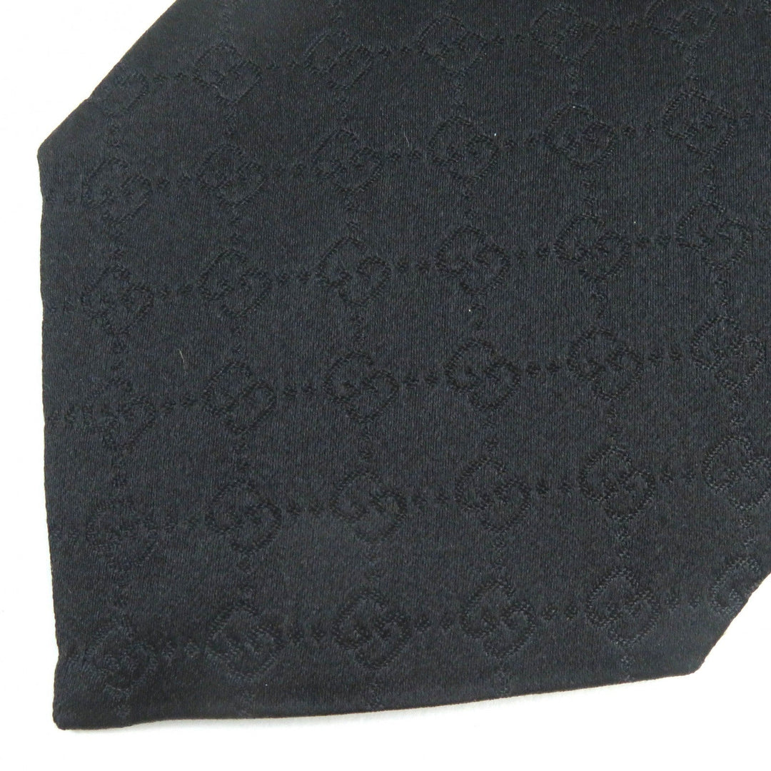 GUCCI tie 456520 Main: 100% silk, Lining: 60% cupra, Lining: 40% silk black mens Used Authentic