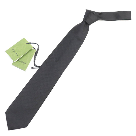 GUCCI tie 456520 Main: 100% silk, Lining: 60% cupra, Lining: 40% silk black mens Used Authentic