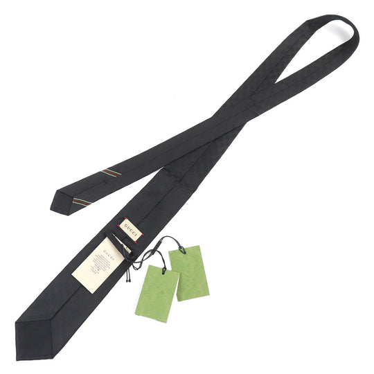 GUCCI tie 456520 Main: 100% silk, Lining: 60% cupra, Lining: 40% silk black mens Used Authentic