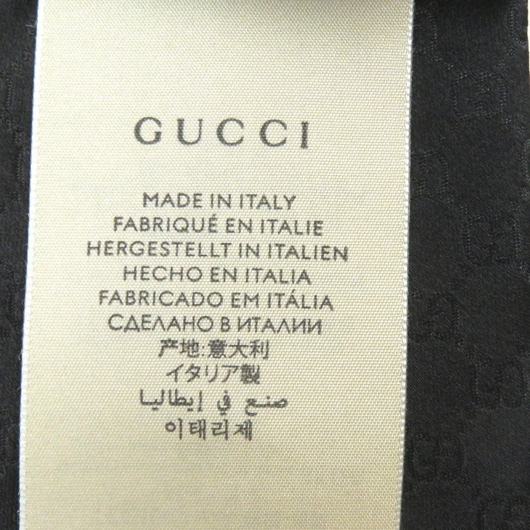GUCCI tie 456520 Main: 100% silk, Lining: 60% cupra, Lining: 40% silk black mens Used Authentic