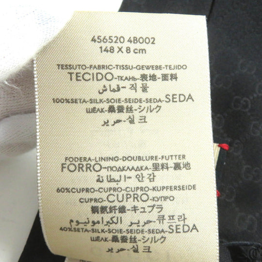 GUCCI tie 456520 Main: 100% silk, Lining: 60% cupra, Lining: 40% silk black mens Used Authentic