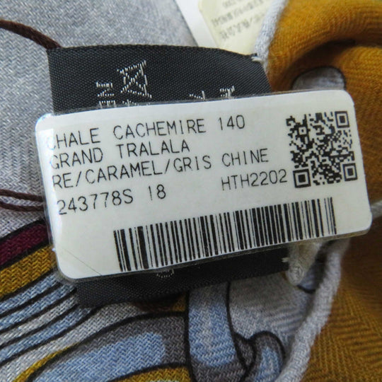 HERMES Stall Main: 70% cashmere, Main: 30% silk Multi Grand Tralala Carre140 Women Used Authentic