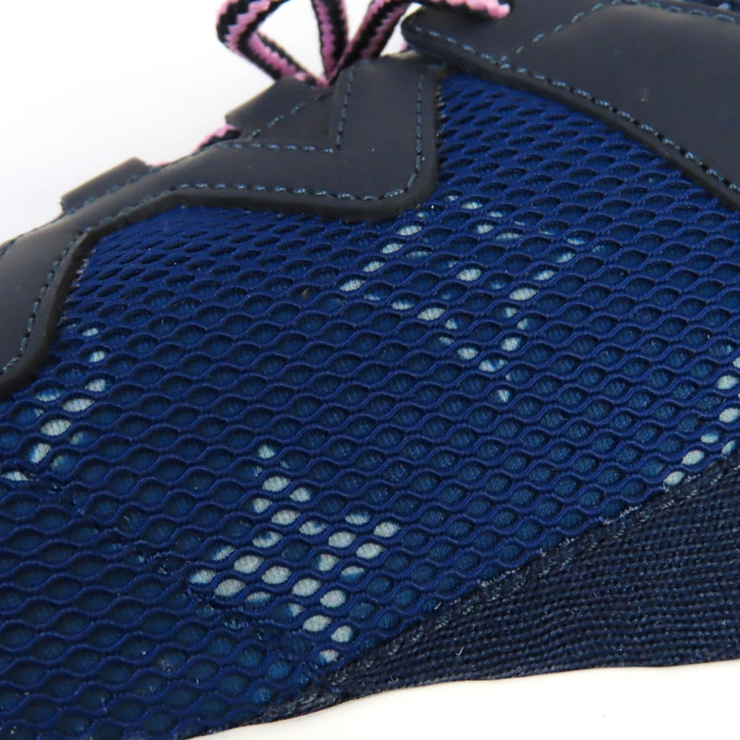 LOUIS VUITTON sneakers Leather, Mesh Navy pink Aftergame Line Monogram Women 35.5 Used Authentic