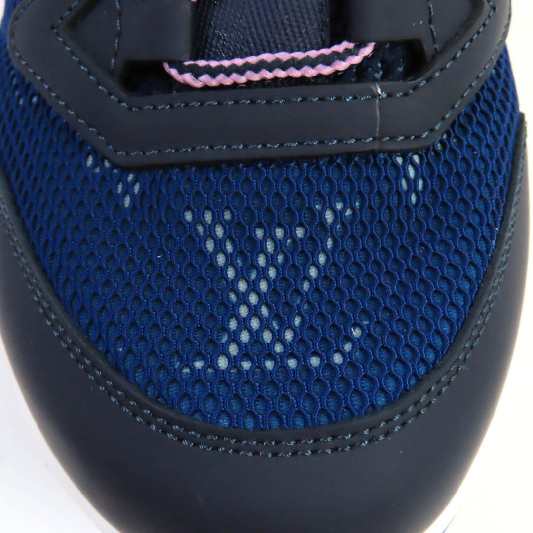 LOUIS VUITTON sneakers Leather, Mesh Navy pink Aftergame Line Monogram Women 35.5 Used Authentic