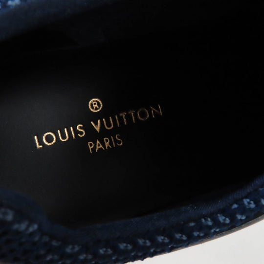 LOUIS VUITTON sneakers Leather, Mesh Navy pink Aftergame Line Monogram Women 35.5 Used Authentic