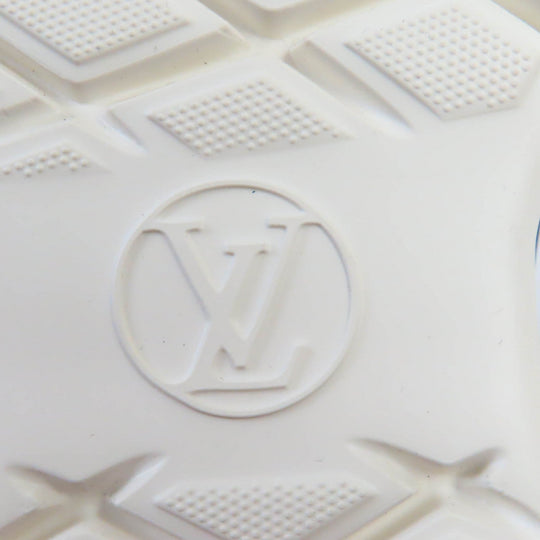 LOUIS VUITTON sneakers Leather, Mesh Navy pink Aftergame Line Monogram Women 35.5 Used Authentic