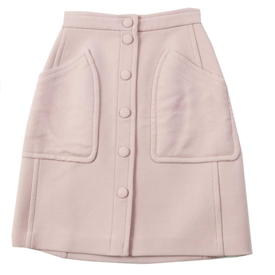 BOTTEGAVENETA skirt 544923 Outer: 75% wool, Outer: 23% nylon, Outer: 2% silk, Lining: 100% rayon pink Women 38 Used Authentic