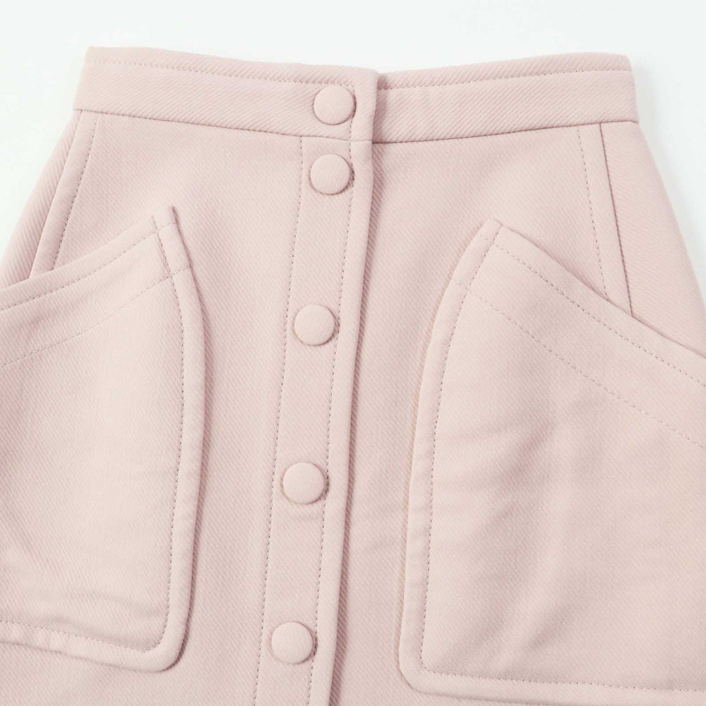 BOTTEGAVENETA skirt 544923 Outer: 75% wool, Outer: 23% nylon, Outer: 2% silk, Lining: 100% rayon pink Women 38 Used Authentic