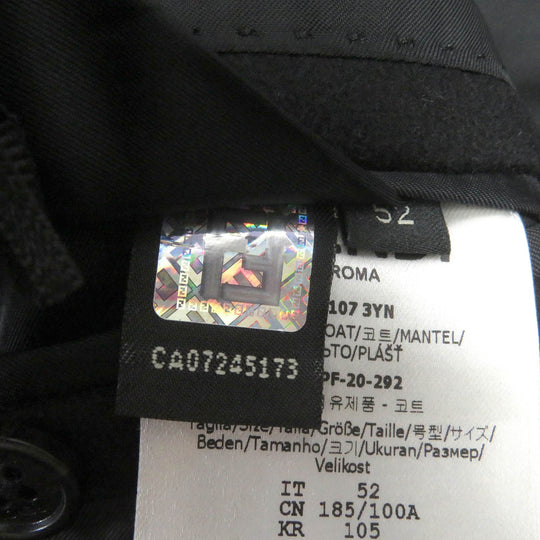 FENDI Chester coat FF01073YN Outer: 75% wool, Outer: 20% nylon, Outer: 5% cashmere, Lining: 100% cupra, Collar: lamb fur black mens 52 Used Authentic