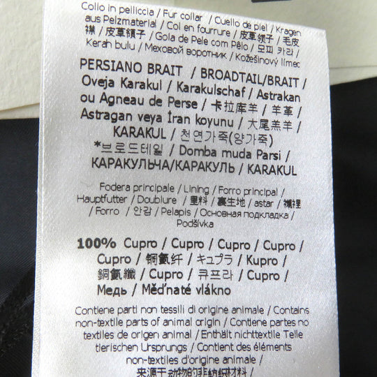FENDI Chester coat FF01073YN Outer: 75% wool, Outer: 20% nylon, Outer: 5% cashmere, Lining: 100% cupra, Collar: lamb fur black mens 52 Used Authentic