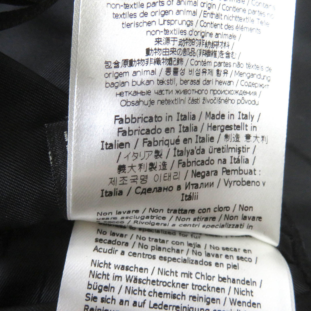 FENDI Chester coat FF01073YN Outer: 75% wool, Outer: 20% nylon, Outer: 5% cashmere, Lining: 100% cupra, Collar: lamb fur black mens 52 Used Authentic