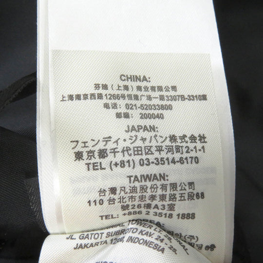 FENDI Chester coat FF01073YN Outer: 75% wool, Outer: 20% nylon, Outer: 5% cashmere, Lining: 100% cupra, Collar: lamb fur black mens 52 Used Authentic