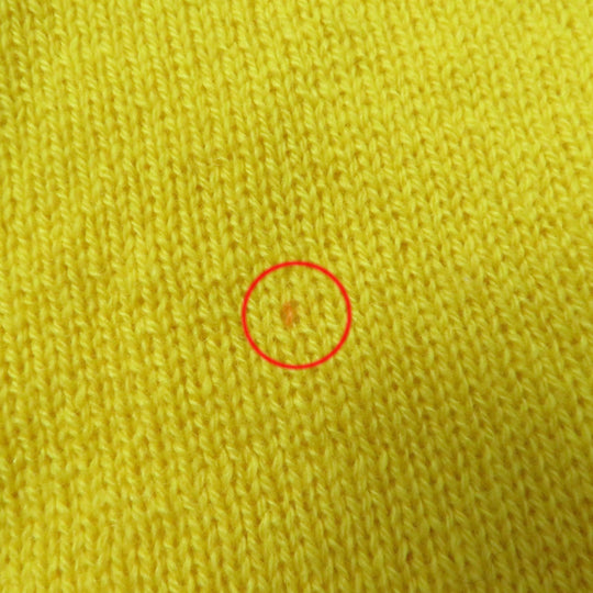 MONCLER Short sleeve knit Main: 100% cashmere Yellow khaki MAGLIA Women M Used Authentic
