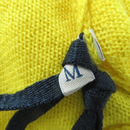 MONCLER Short sleeve knit Main: 100% cashmere Yellow khaki MAGLIA Women M Used Authentic