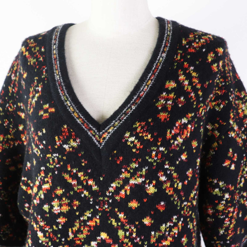 CHANEL one piece 23A P75387 Outer material: 75% wool, Outer material: 13% silk, Outer material: 9% cashmere, Outer material: 2% polyester, Outer material: 1% cotton Black multicolor Women 34 Used Authentic
