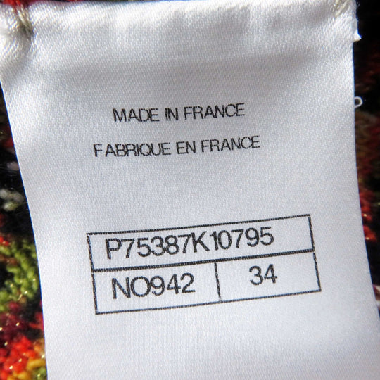 CHANEL one piece 23A P75387 Outer material: 75% wool, Outer material: 13% silk, Outer material: 9% cashmere, Outer material: 2% polyester, Outer material: 1% cotton Black multicolor Women 34 Used Authentic