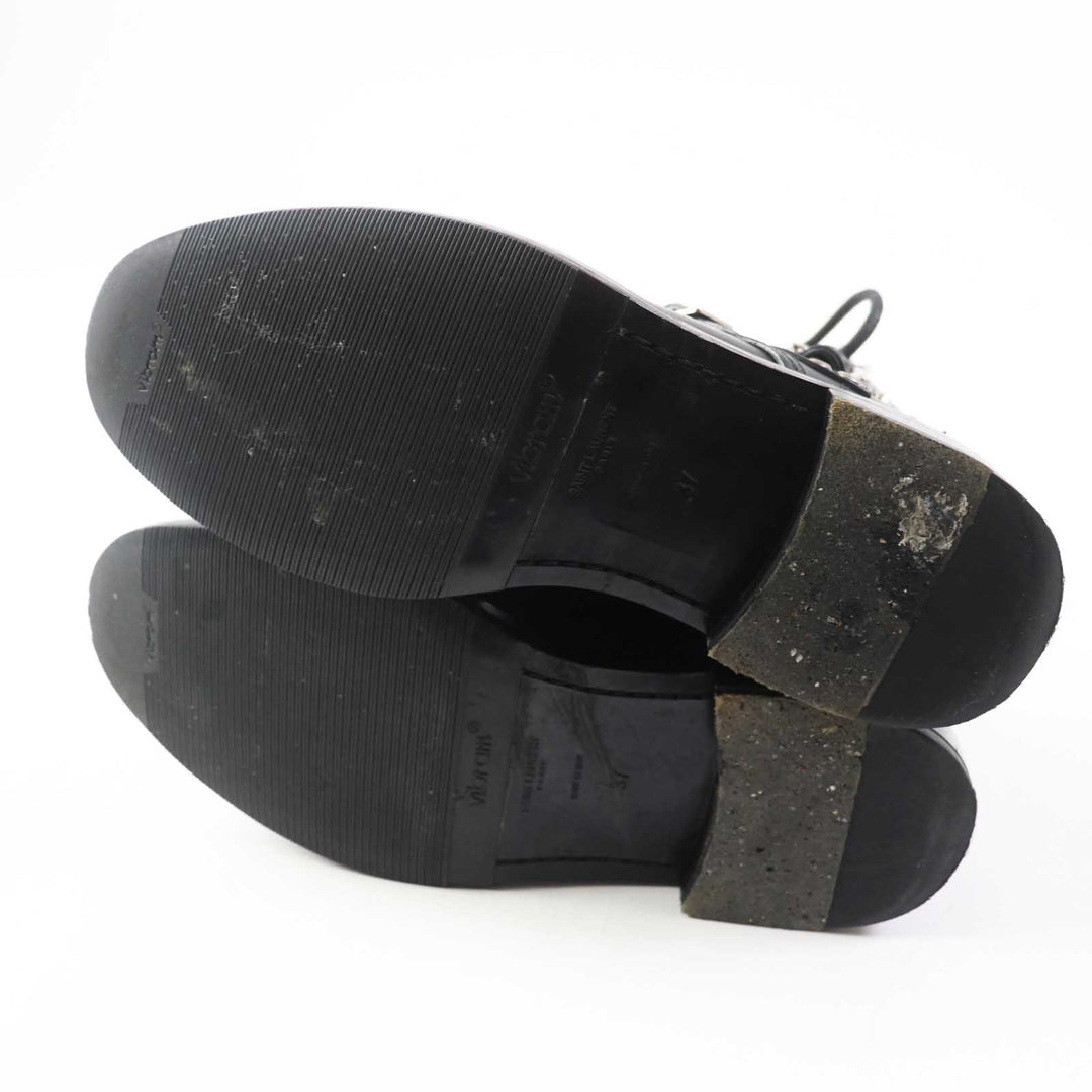 SAINT LAURENT short boots 353878 Main: Leather, Part: Studs black Women 37 Used Authentic