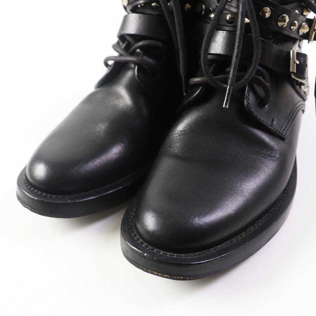 SAINT LAURENT short boots 353878 Main: Leather, Part: Studs black Women 37 Used Authentic