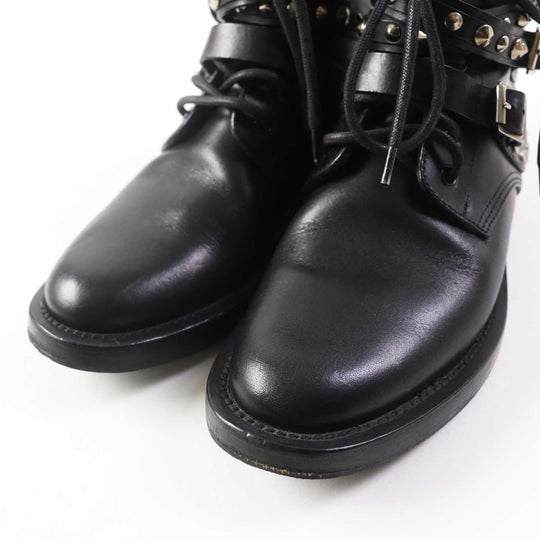 SAINT LAURENT short boots 353878 Main: Leather, Part: Studs black Women 37 Used Authentic