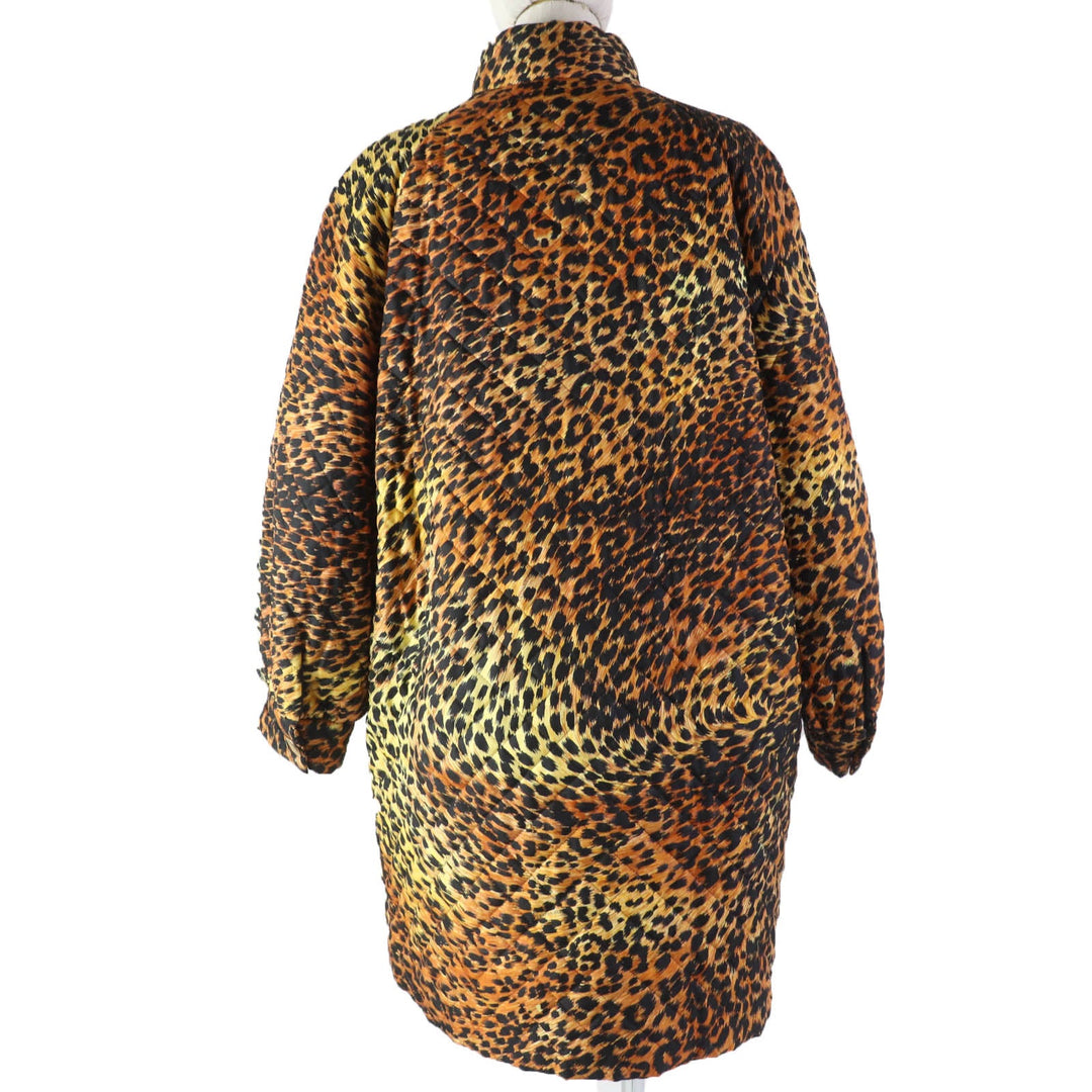 LEONARD FASHION coat 0328452 Main: 100% silk, Lining: 100% cupra, Filling: 100% polyester Brown black Women 9AR Used Authentic