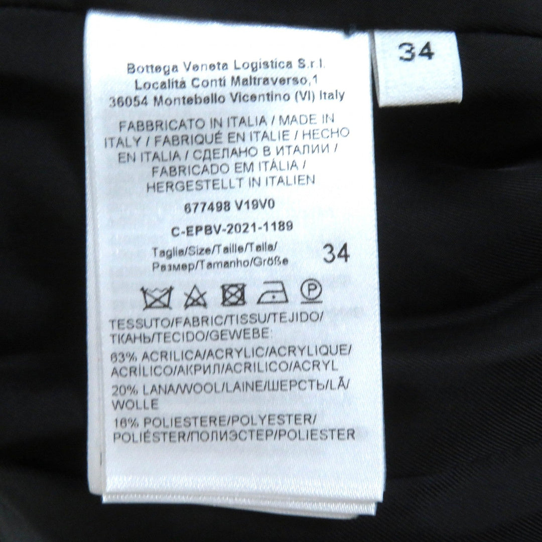 BOTTEGAVENETA coat 677498 Main: 63% acrylic, Main: 20% wool, Main: 16% polyester, Main: 1% polyurethane, Lining: 100% rayon, Collar: 98% wool, 2% polyurethane black Women 34 Used Authentic
