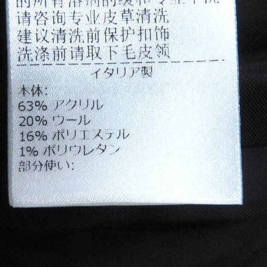 BOTTEGAVENETA coat 677498 Main: 63% acrylic, Main: 20% wool, Main: 16% polyester, Main: 1% polyurethane, Lining: 100% rayon, Collar: 98% wool, 2% polyurethane black Women 34 Used Authentic
